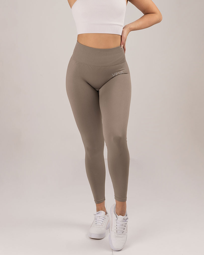 VEVAwear Comfort Leggings Taupe Grey – close-up detail
