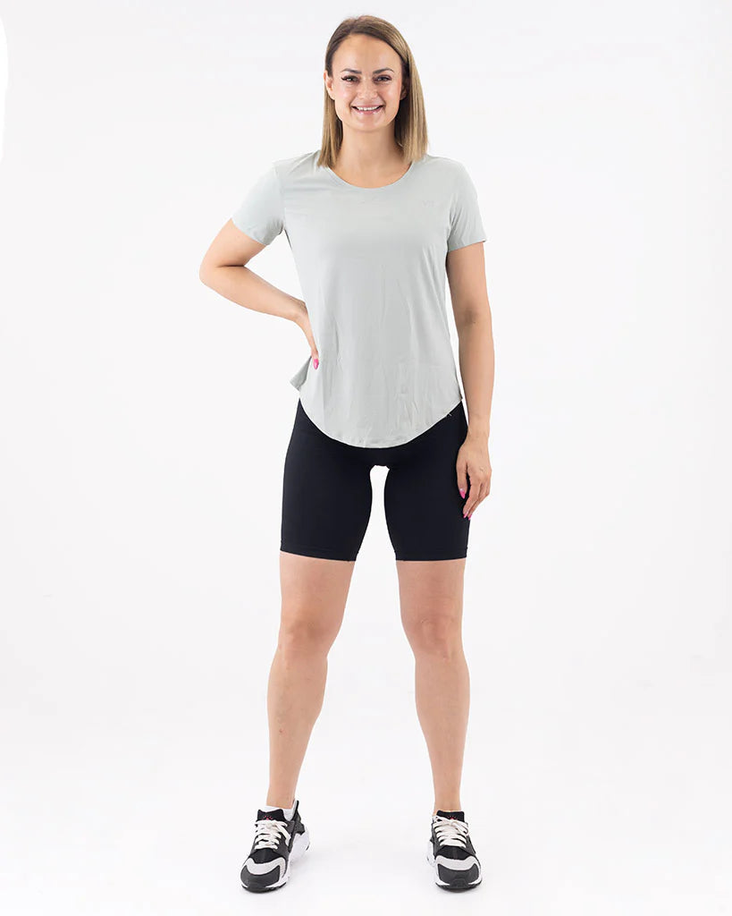 VEVAwear Feather T-shirt Menthol Green – side view