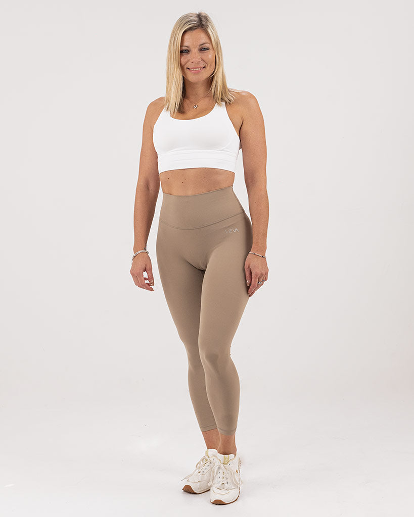 VEVAwear Feather Leggings Cappuccino Beige – side view
