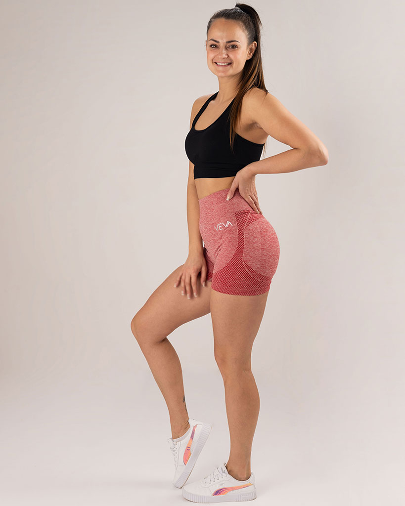 VEVAwear Flexfit Shorts Red – side view