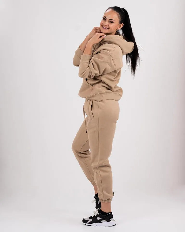 VEVAwear Soft Hoodie Sand Beige – close-up detail
