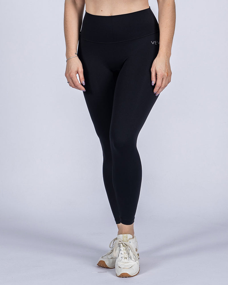 VEVAwear Feather Leggings Mighty Black – front view